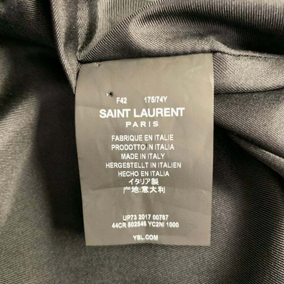 SAINT LAURENT Black Calfskin Leather Mini Skirt - Picture 5 of 7